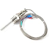 RTD PT100 Temperature Sensor Probe 1/2" NPT Threads with 6.5 ft Cable,-58&deg;F-572oF, and Oil-Proof,Anti-Corrosion