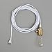 20 ft. Metro Line Plug-in White Textile Cord Pendant with Brass Holder - Vintage Style Edison Bulb Included