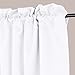 H.VERSAILTEX 4 Panels Blackout Curtain Valances for Kitchen Windows/Living Room/Bathroom Privacy Protection Rod Pocket Decoration Scalloped Winow Valance Curtains, 52