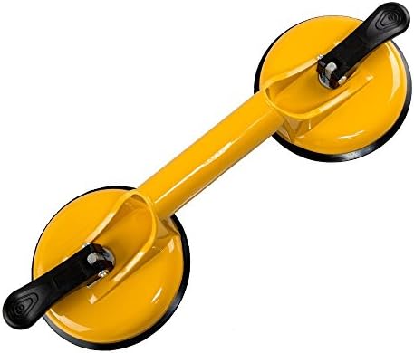 Heavy Duty Aluminum Double Handle (2 cup) Suction Cup Plate Professional Glass Puller / Lifter / Gripper