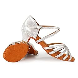YKXLM Women's Latin Dance Shoes Satin Professional