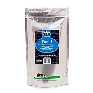CSJ Focus 250g Herbal Supplement by CSJ Working Herbs For Dogs to Support Concentration Important for Agility, Obedience, Show Ring and General Training