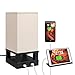 Dicoool Bedroom Table Lamps with 2 USB Charging Ports, Small Nightstand Lamp for Bedside with Fabric Shade