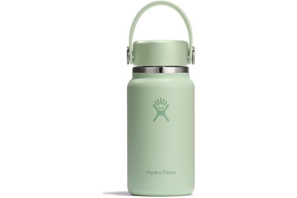 Hydro Flask Micro Bottle - Insulated Mini Leak Proof Flask for Purse or Pocket in 6.7 Oz Aloe Green