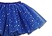 Buenos Ninos Girl's 3 Layers Sequin Ballet Skirt With Sparkling Stars Dress-up Tutu (Royalblue) Free size