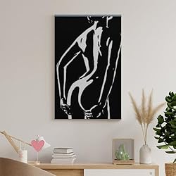 Black And White Woman Nude Erotic Aesthetic Poster