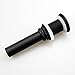 Bathroom Lavatory Vanity Vessel Sink Drain, Pop Up Drain Stopper Without Overflow, Black