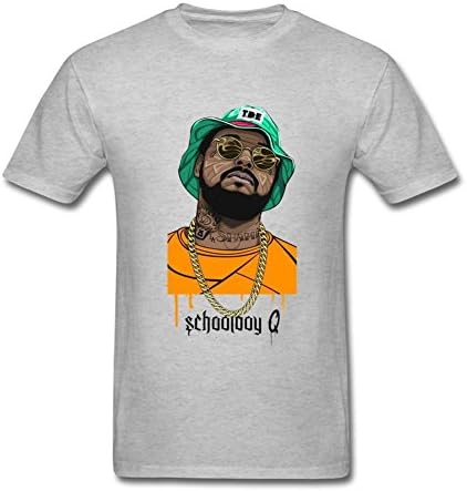 RrelmY Men's Schoolboy Q Oxymoron T shirts Red XXL