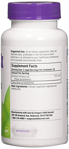 image for Oregon's Wild Harvest American Ginseng, 50 Count (Pack of 2)