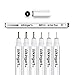 KINGART 430-6 PRO Inkline Black Micro Line & Precision Graphic Pens, 6 Assorted Nibs, BLACK Archival Waterproof Japanese Ink for Art, Illustration, Calligraphy, Sketching, Anime, Technical Drawing, Manga