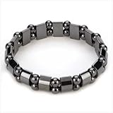Set Of 10 Hematite Black Pearl Bracelet Hematite Metal Magnetic Therapy Bracelets for Arthritis Pain Releif and Sports Related