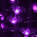 Impress Life Halloween Party String Lights, Purple Blood Mini Haunted Bat Silver Flexible Wire 10 ft 40 LED with Remote for Indoor Covered Outdoor All Saints' Eve Parties, Mantle Fireplace Decorations