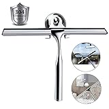 Shower squeegee Glass Window Shower Mirror Window Wiper Stainless Steel Squeegees for Showers Bathroom Door Car Window Glass Kitchen