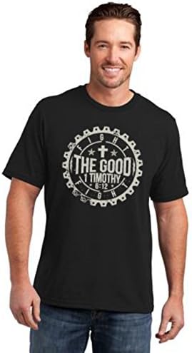 Mens Bible Verse Inspired Christian TShirt XL Black