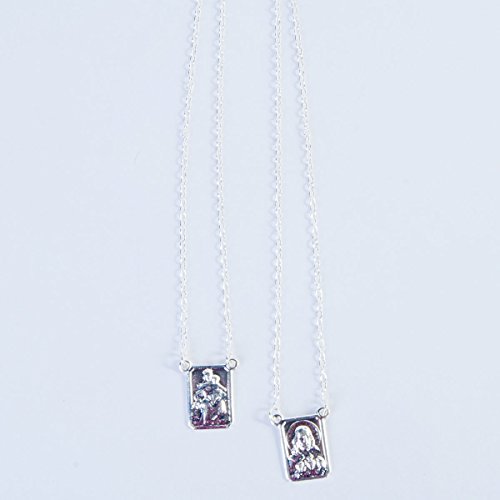 Escapulário Folheado Prata Grande Cartela