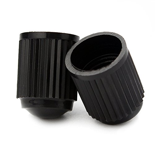 LanMa Valve Stem Caps Black Plastic Car Dustproof Caps Tire Wheel Stem Air Valve Cap (20Pcs) - Thumbnail 2