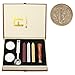 Mingting Wax Seal Stamp Kit,Mingting Classical Old-Fashioned Antique Wax Stamp Seal Kit Initial Letters Alphabet Set Gift Box with Vintage Wooden Handle and Brass Color Head(J)