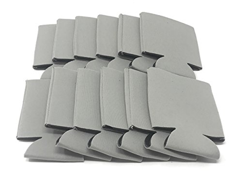 CSBD Beer Can Coolers Sleeves, Soft Insulated Reusable Drink Caddies for Water Bottles or Soda, Collapsible Blank DIY Customizable for Parties, Events or Weddings, Bulk (25, Gray) - Thumbnail 7