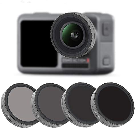 Solovley Camera Lens Filter, Professional Lens Bundle for DJI OSMO Action 4K Camera-Lenses(ND4-PL, ND8-PL, ND16-PL, ND32-PL) Camera Accessory Kit