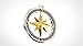 Happy Kisses Compass Necklace Nautical Pendant Gold & Silver Trailblazer Gift for Woman