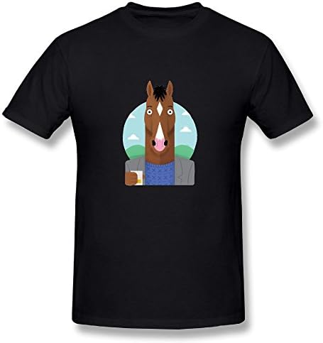 Anatoly Men's BoJack Cartoon Horseman T-Shirts Black 3X