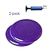 2 Pack - SueSport Air Inflated Stability Wobble Cushion, Balance Disc, Twist Massage, 14 Inch, Purple ¡­