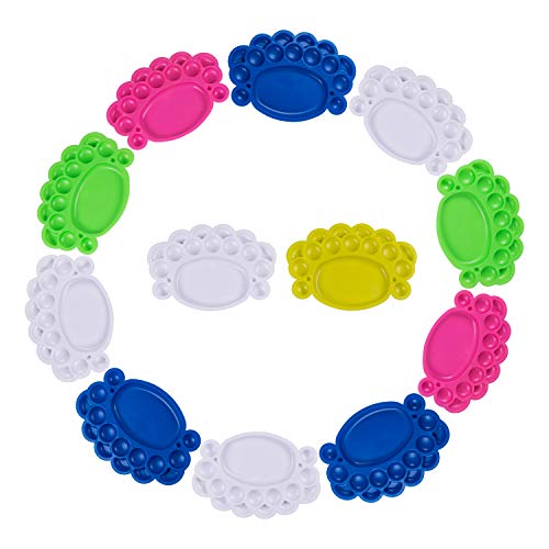 Paint Trays for Kids - Paint Palettes Holders Plastic for Painting Craft Art Rock Project Cupcake Decorating, 12 Pack - Thumbnail 5