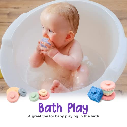 24 Pack Montessori Toys for Babies 3 in 1 Baby Toys Bundle Stacking & Nesting Toys Baby