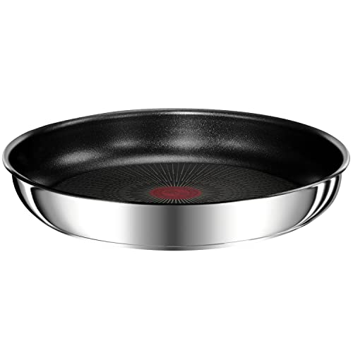 Tefal Ingenio Preference Bratpfanne 28 cm, stapelbar, Edelstahl, sichere Antihaftbeschichtung, Induktion, vielseitig einsetzbar, platzsparend, Temperaturanzeige, L9730602