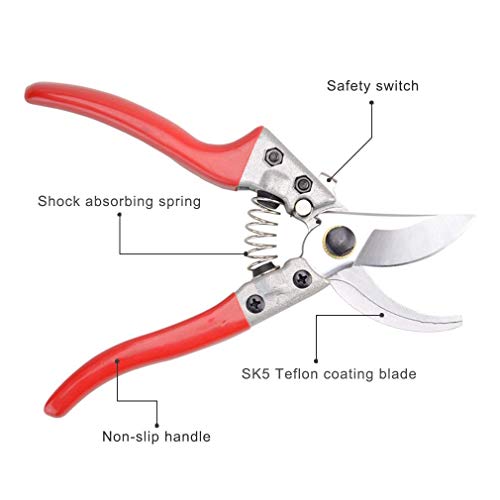 Barnel B888 Professional Sharp Bypass Pruning Shears, SK5 Steel Blade