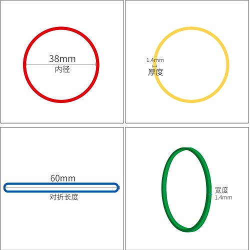 200pcs 38mm(1.5in) Multi Color Rubber Bands Elastics Bands Sturdy Rubber Bands for Home or Office use