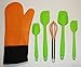 Spatulas Silicone Heat Resistant Cooking and Baking Utensils and Oven Mitt
