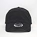 Plain Blank Washed Cotton Distressed Adjustable Baseball Cap (Black)