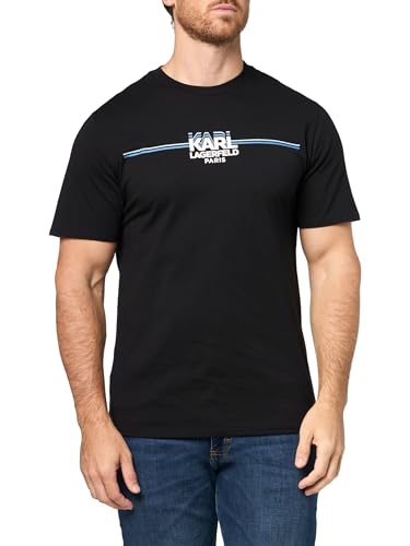 KARL LAGERFELD Paris Men's Sportswear t-Shirt, Black, Large
