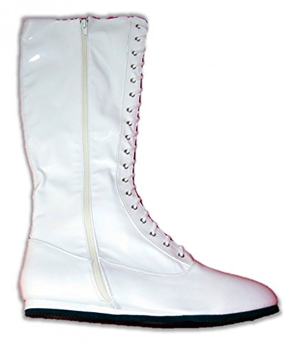 Pro Wrestling Costume Boots (Small, White) - Image 3