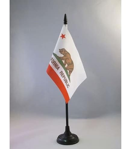 Bandera De Mesa De Estados Unidos 35 Estrellas - 21x14 Cm, Asta 25 Cm, Poliéster, Ideal Para Escritorio Y Decoración