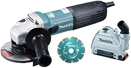 Makita Ga5040cjd1 Meuleuse D Angle Avec Capot De Protection 2 Disques Diamant En Coffret Makpac 125 Mm 1400 W Amazon Fr Bricolage