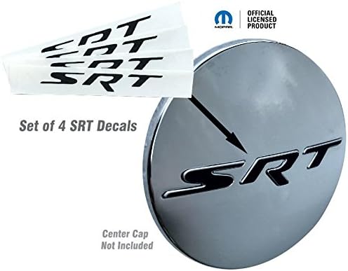 SRT Center Cap Overlay Decals- 2015-2017 Charger SRT - (Color Reflective Light Silver)