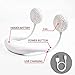 Portable Fan USB Rechargeable with Dual Wind Head Fan Hand Free Wearable Neckband Fan for Camping Traveling Office Room Kids Stroller