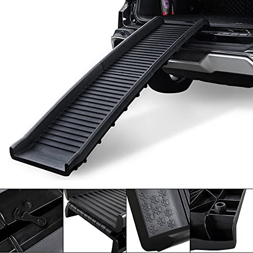 Sandinrayli Folding Pet Dog Ramp SUV and Car Ladder Stairs for Puppy