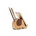 Future Wood Elephant Pen Holder Container With Phone Holder Desk Organizer (Wooden)