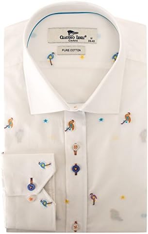 Claudio Lugli Flamingo Jacquard Full Sleeve Men's Shirt CP6345