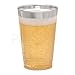 Disposable Plastic Tumbler Cups | 12 oz - 50 Pack | Elegant Clear Cups with Silver Rim | Fancy Wedding Party Cups | Ideal for Champagne, Soft Drinks, Cold Beverages, Wine & More! [Drinket Collection]