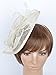 Womens Formal Party Fascinator Hat with Headband for Cocktail Ivory