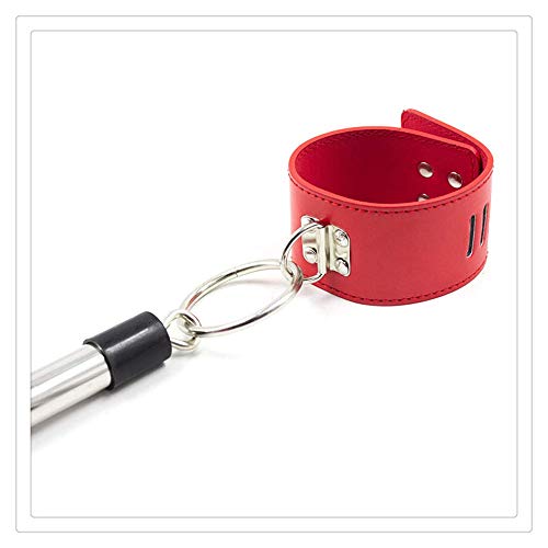 Z-one-1-cinturini-in-pelle-comodi-kit-polsini-per-mano-e-caviglia-con-tubo-di-ferro-rosso