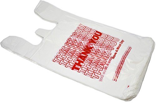 Thank You Bags ,Reusable Plastic Grocery Bags - Great Bags for Shopping , Small Kitchen Trash and Garbage Cans, and Dog Waste - 300 Count