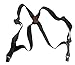 Holdup Airport Friendly/No Buzz Suspenders for Men (Black 1 1/2
