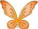 KWC - Pixie Fairy Wings Tinkerbell Princess Tutu Dress up Costume (Orange)