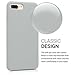 kwmobile Case Compatible with Apple iPhone 7 Plus/iPhone 8 Plus Case - TPU Silicone Phone Cover with Soft Finish - Light Grey Matte