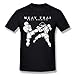 Muay Thai Fighting Blue White Logos Black MMA UFC Tapout Bjj T-shirt Brand New